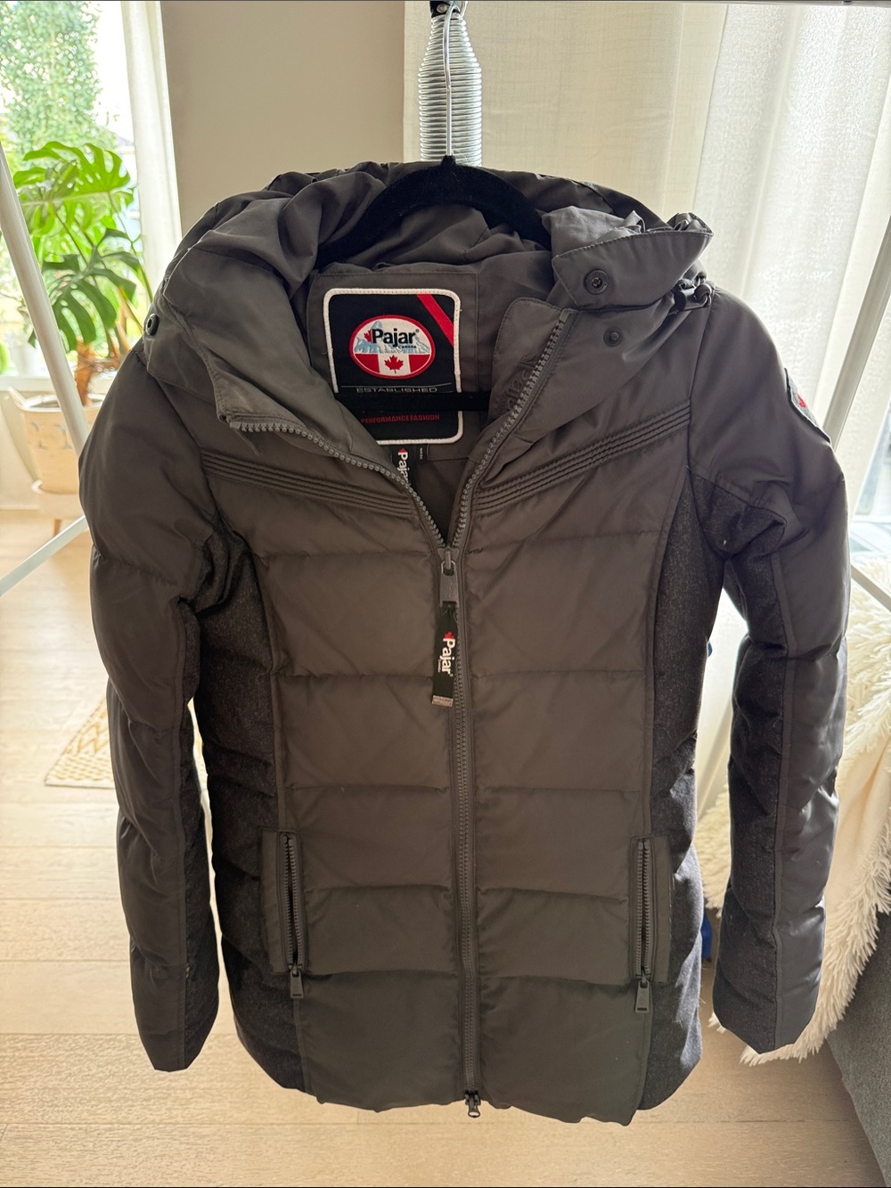Pajar Women's Black Quilted Hooded Puffer Jacket